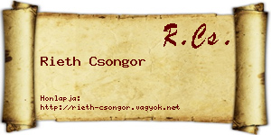 Rieth Csongor névjegykártya
