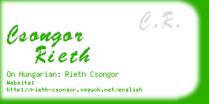 csongor rieth business card
